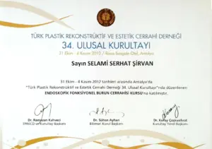 14-ENDOSKOPIK FONKSIYONEL BURUN CERRAHISI KURSU